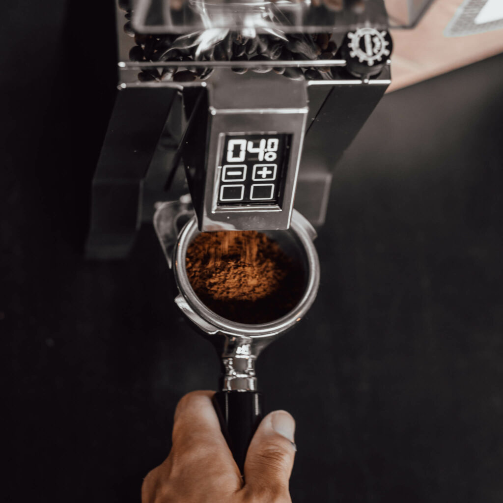 Kaffeemahlen Sieb
